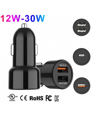 Consumer electronic car accessories mobile phone 12v quick charge 3.0 dual car charger usb 5v/2.4a fast charger for smartphone