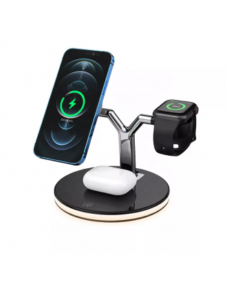 Factory 3 in 1 Magnetic Wireless Charger Stand Magsafes for iPhone Qi 15W Fast Wireless Charger